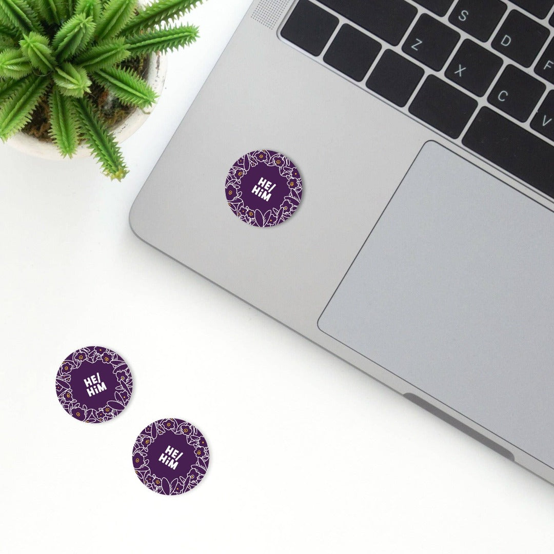 He/Him Pronouns Vinyl Sticker