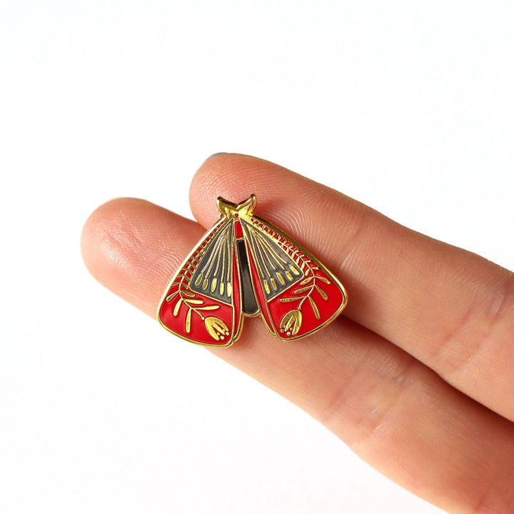 Elegant Moth Enamel Pin