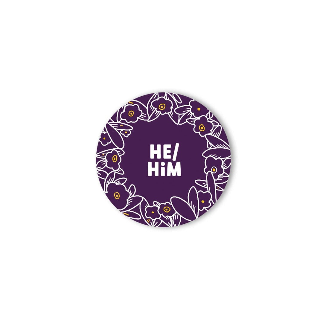 He/Him Pronouns Vinyl Sticker