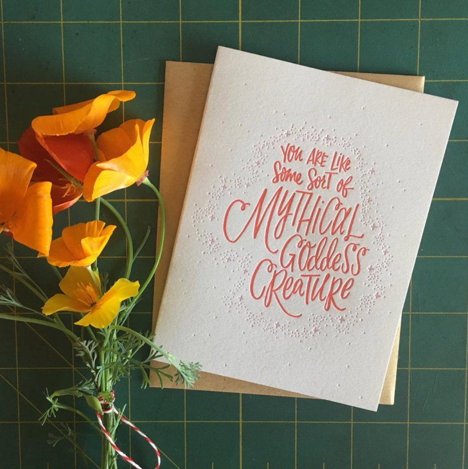 Mythical Goddess Creature Greeting Card