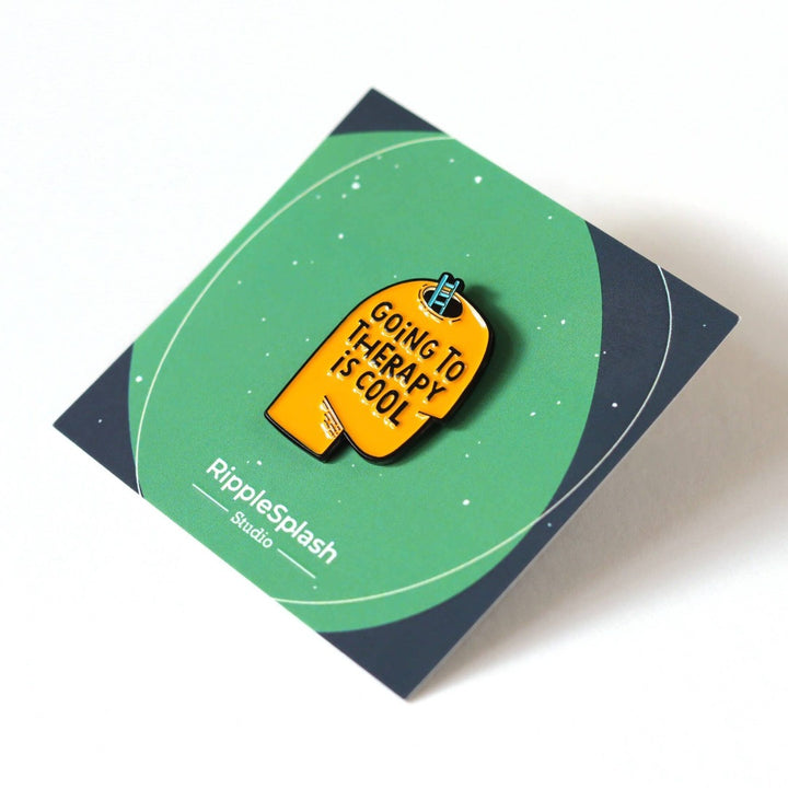 Therapy Positive Message Enamel Pin