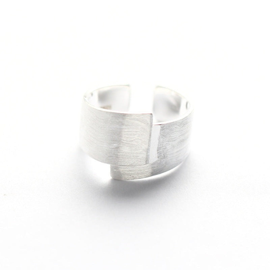 Brushed Silver Wrap Ring