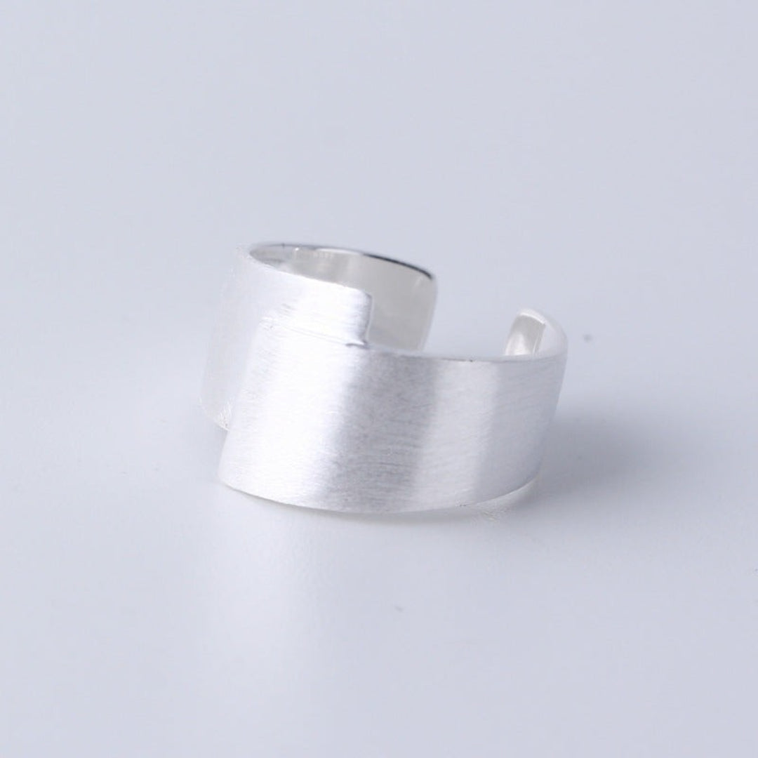 Brushed Silver Wrap Ring