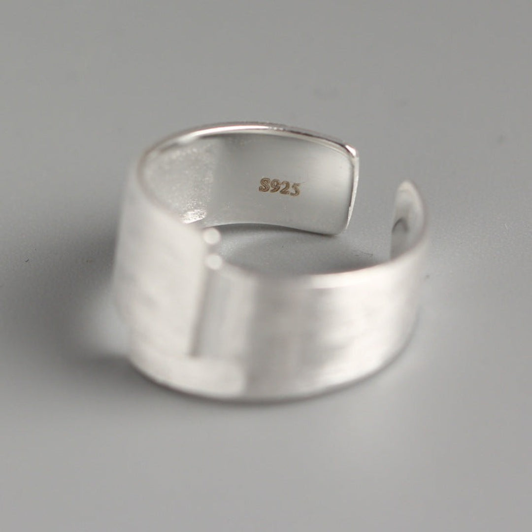 Brushed Silver Wrap Ring