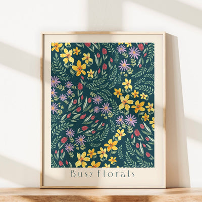 Busy Florals Art Print
