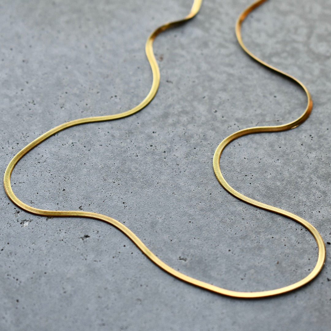 Herringbone Snake Chain Necklace