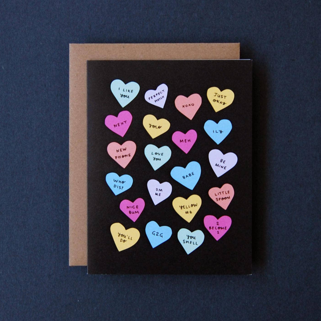 Candy Hearts Valentine's Card