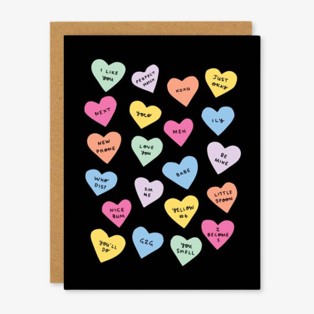 Candy Hearts Valentine's Card