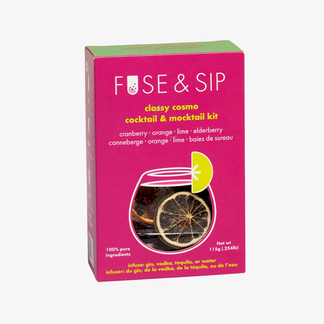 Fuse & Sip cocktail mocktail kit packaging on a white background