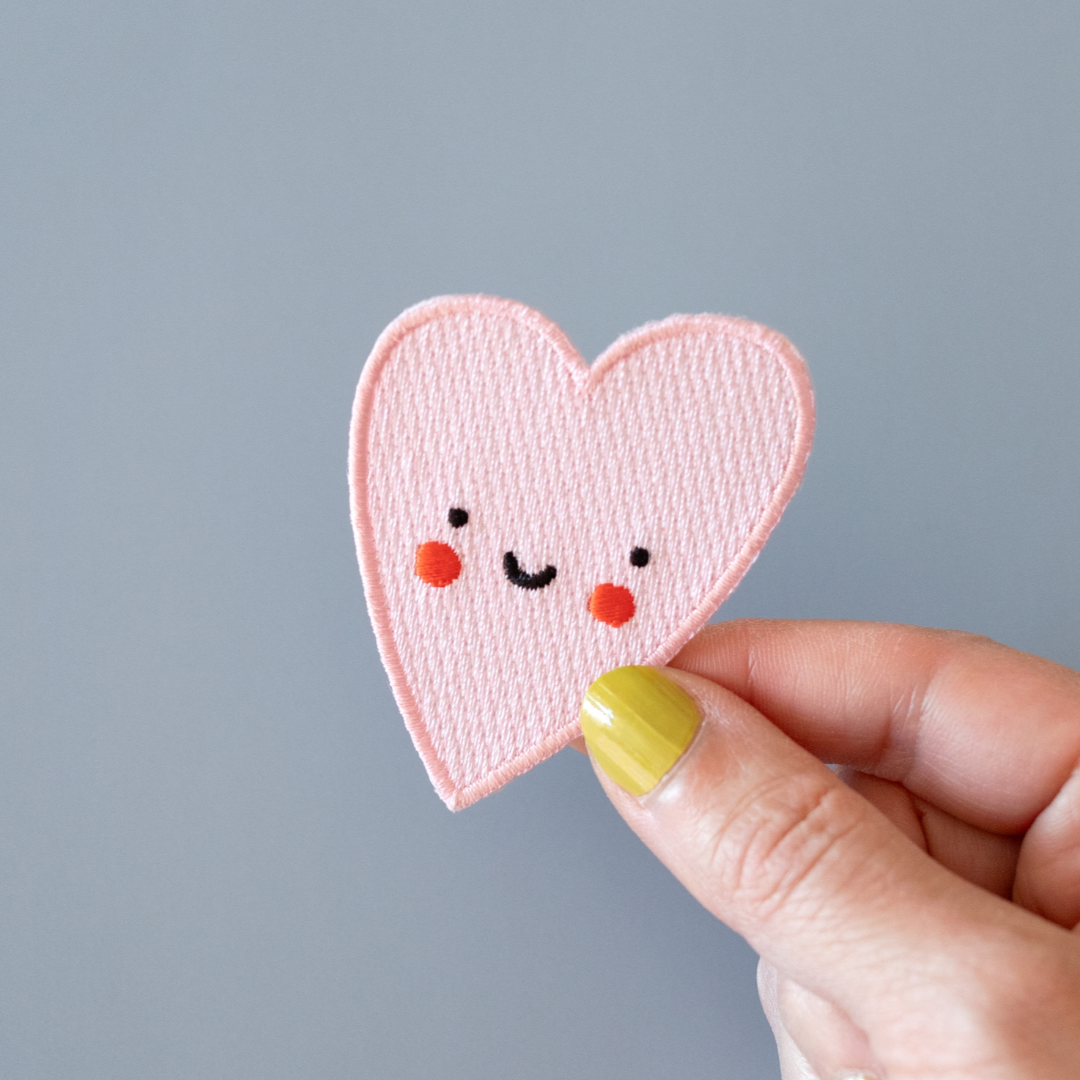 Cute Heart Embroidered Patch