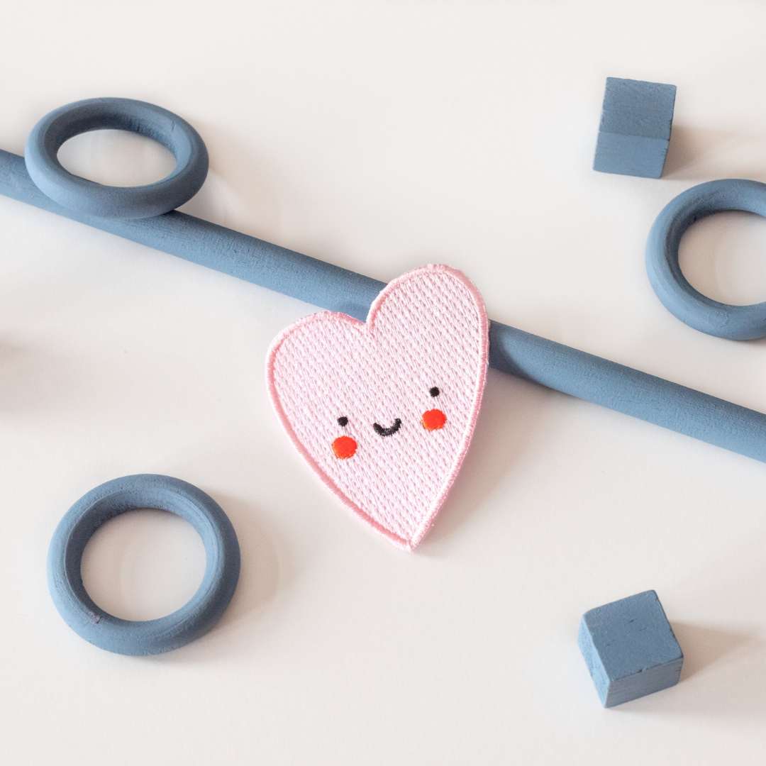 Cute Heart Embroidered Patch