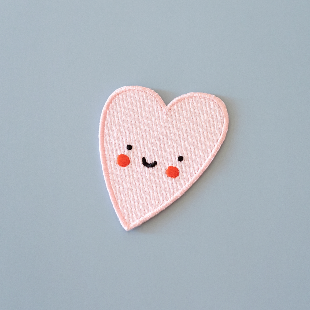 Cute Heart Embroidered Patch