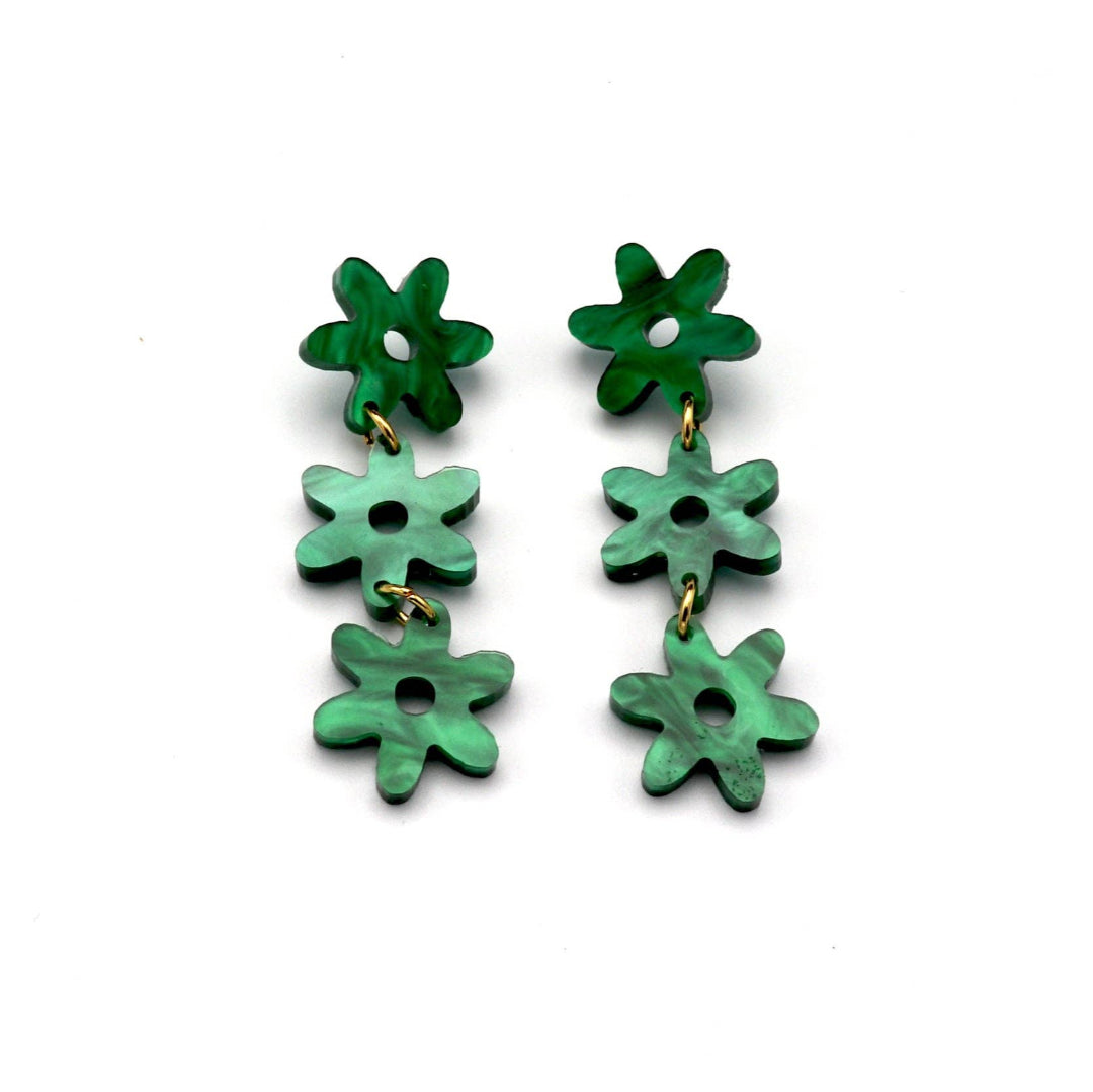 Dark Green Dāzē Drop Earring