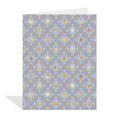 Greeting card with geometric pattern on a white background