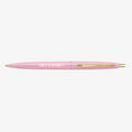 A light pink ballpoint pen with a gold clip. The barrel of the pen is inscribed with "FLAKE IT 'TIL YOU MAKE IT" in white capital letters.