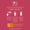 Fuse & Sip cocktail and mocktail infusion kit instructions on a pink background