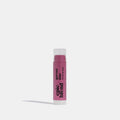 A white tube of Epic Blend Garnet Star Tinted Lip Balm with a deep pink label. The label displays the brand name, "garnet star tinted lip balm," and indicates it has a subtle shimmer.