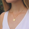 Gold Crown Coin Necklace