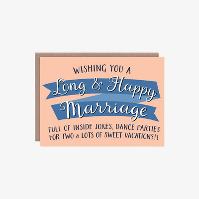 Long & Happy Marriage Wedding Card