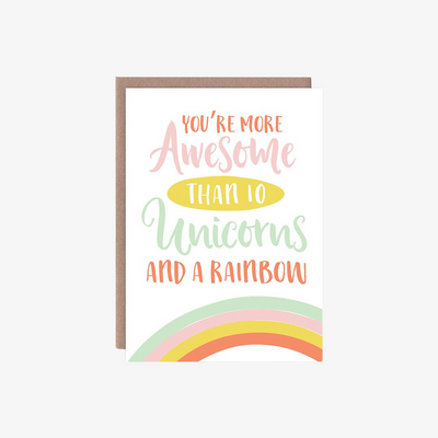 More Awesome Than Unicorns Thank You Card