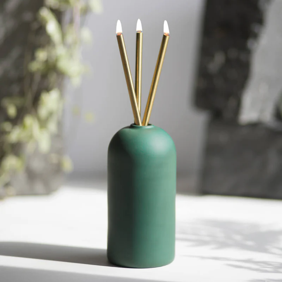 Green Wylie Everlasting Candle Vase