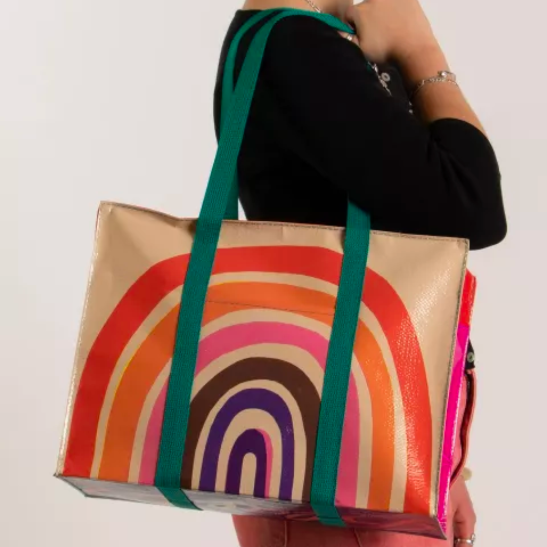 Rainbow Shoulder Tote