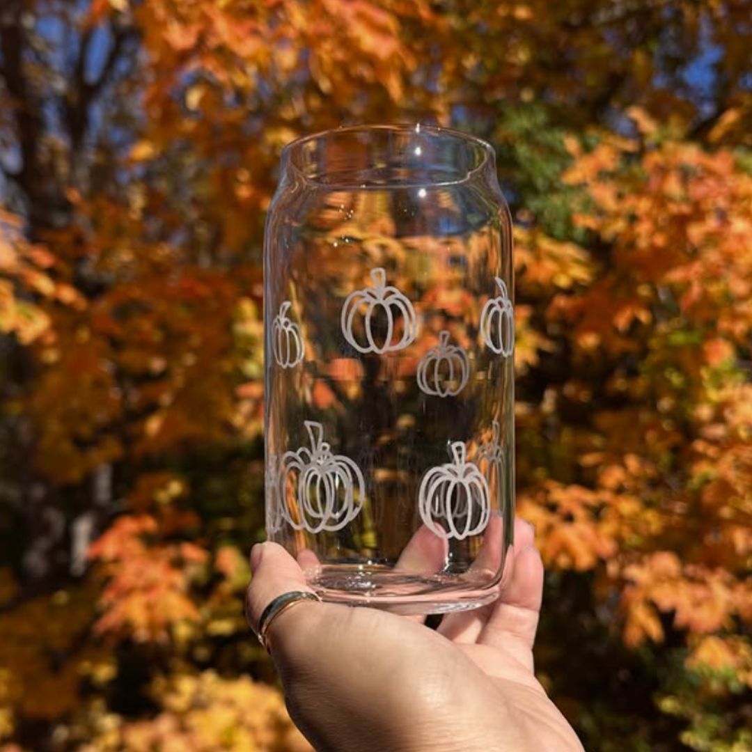 Pumpkin Can Glass