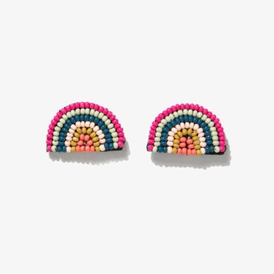 Sophia Rainbow Beaded Post Earrings