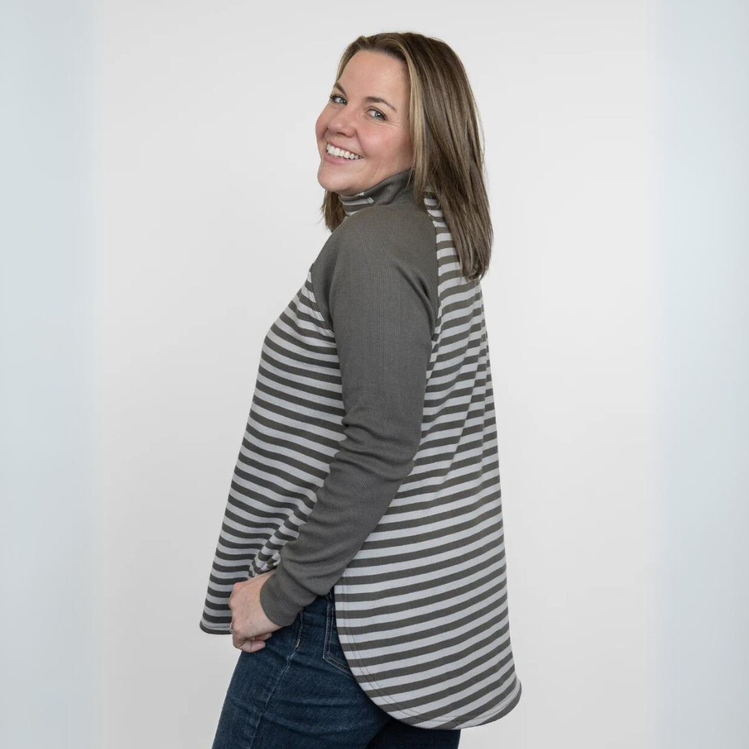 Classic Dusk Sweater | Clay Stone Stripe