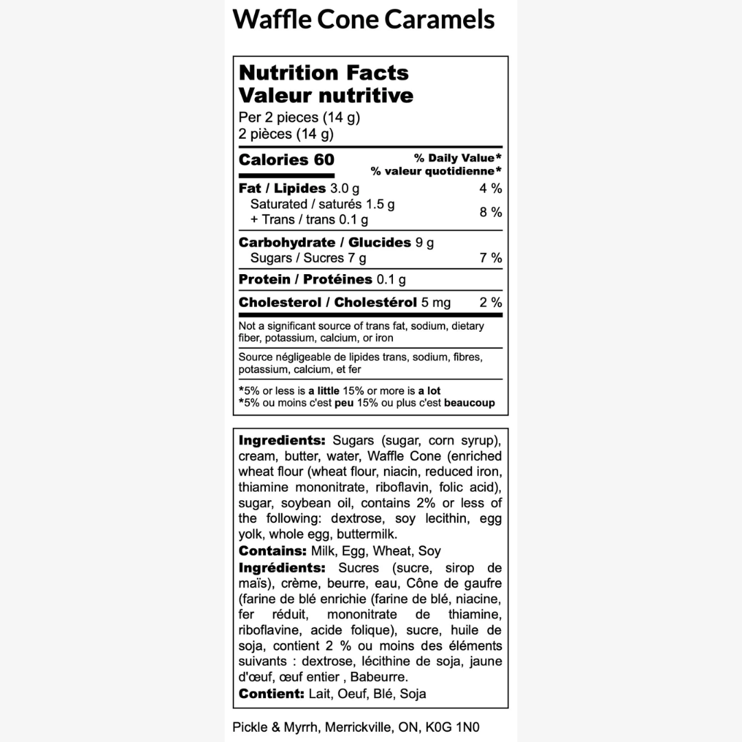 Waffle Cone Caramels