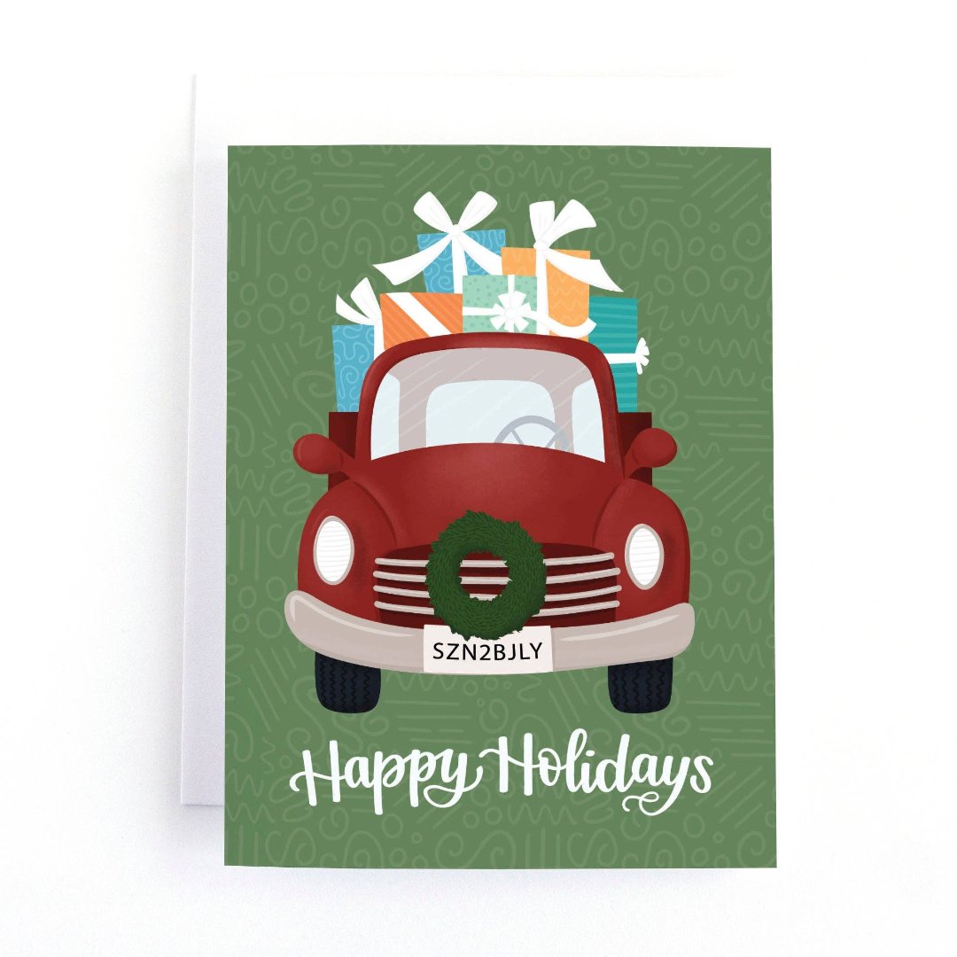 Happy Holidays Truck Holiday Card