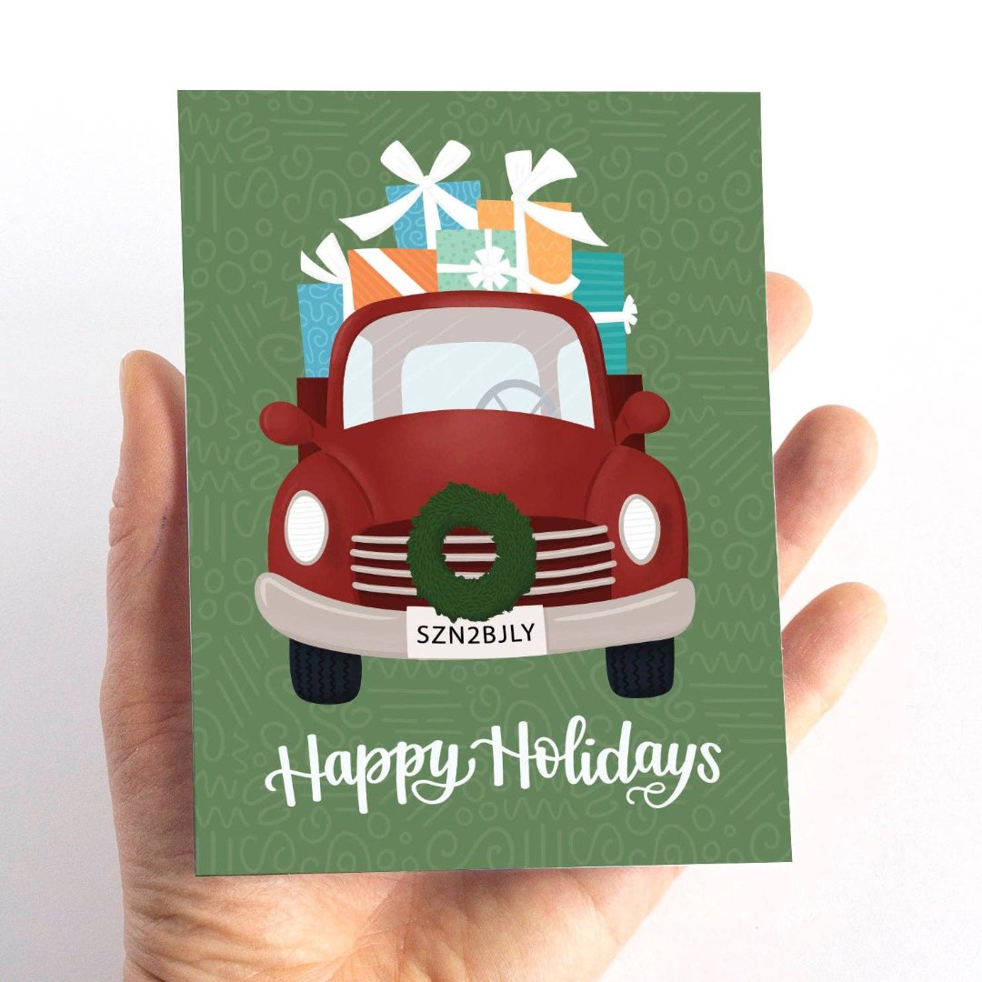 Happy Holidays Truck Holiday Card