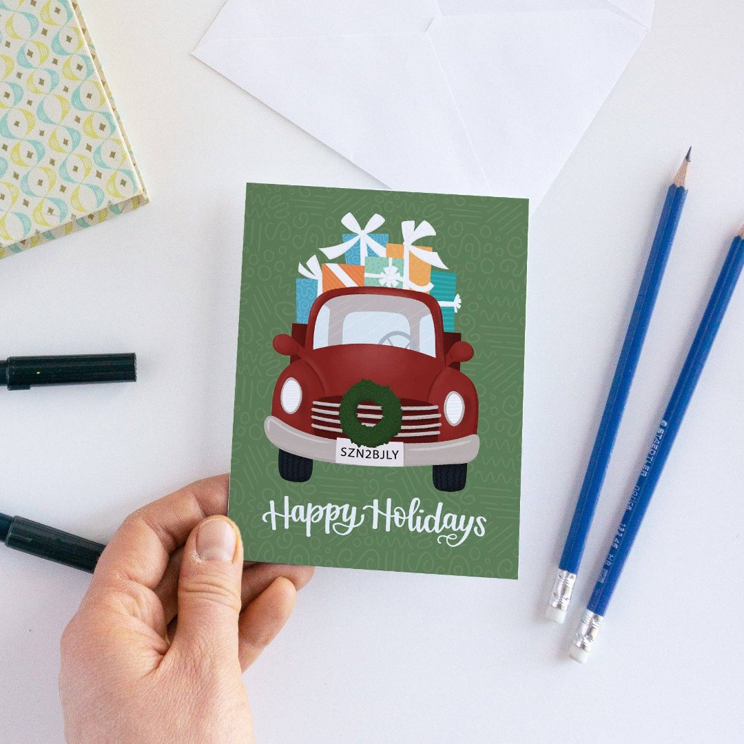 Happy Holidays Truck Holiday Card