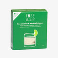 Green packaging of Fuse & Sip lime cocktail and mocktail rimmer on a white background