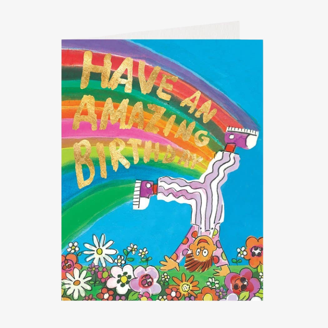 Rainbow Cartwheel Birthday Card