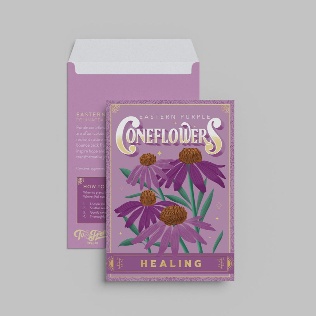 Purple Coneflowers (Healing) Seed Packet