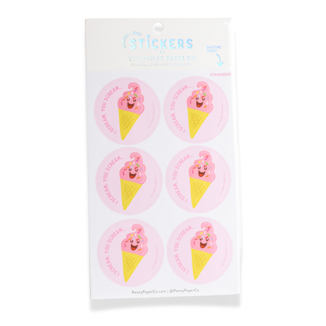 Strawberry Scratch and Sniff Stickers