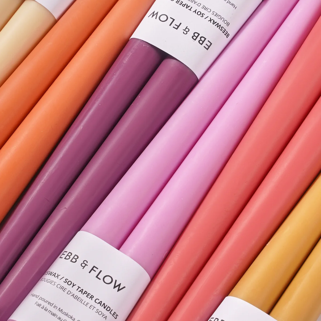 Warm Beeswax & Soy Taper Candle Box Set