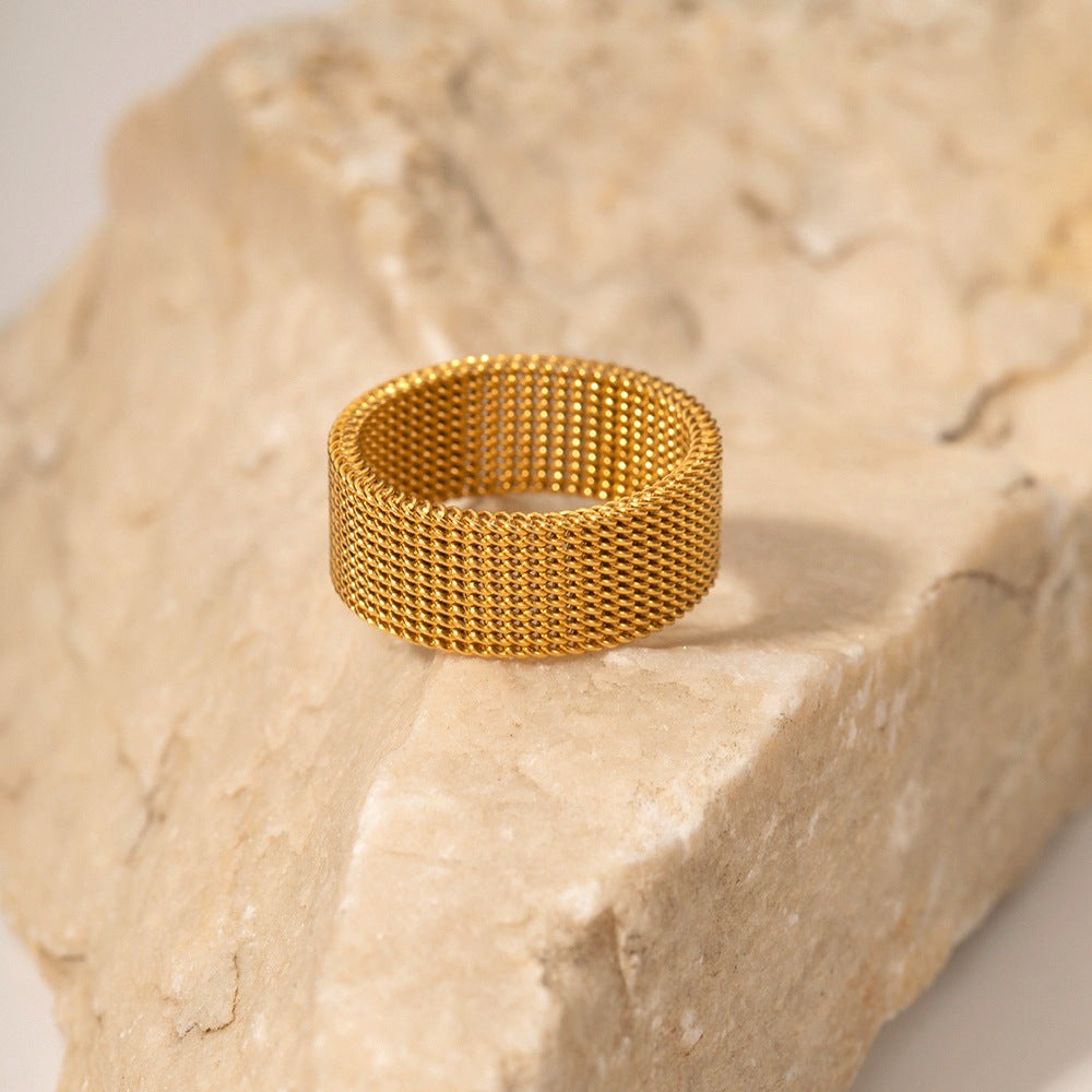 Wide Woven Ring