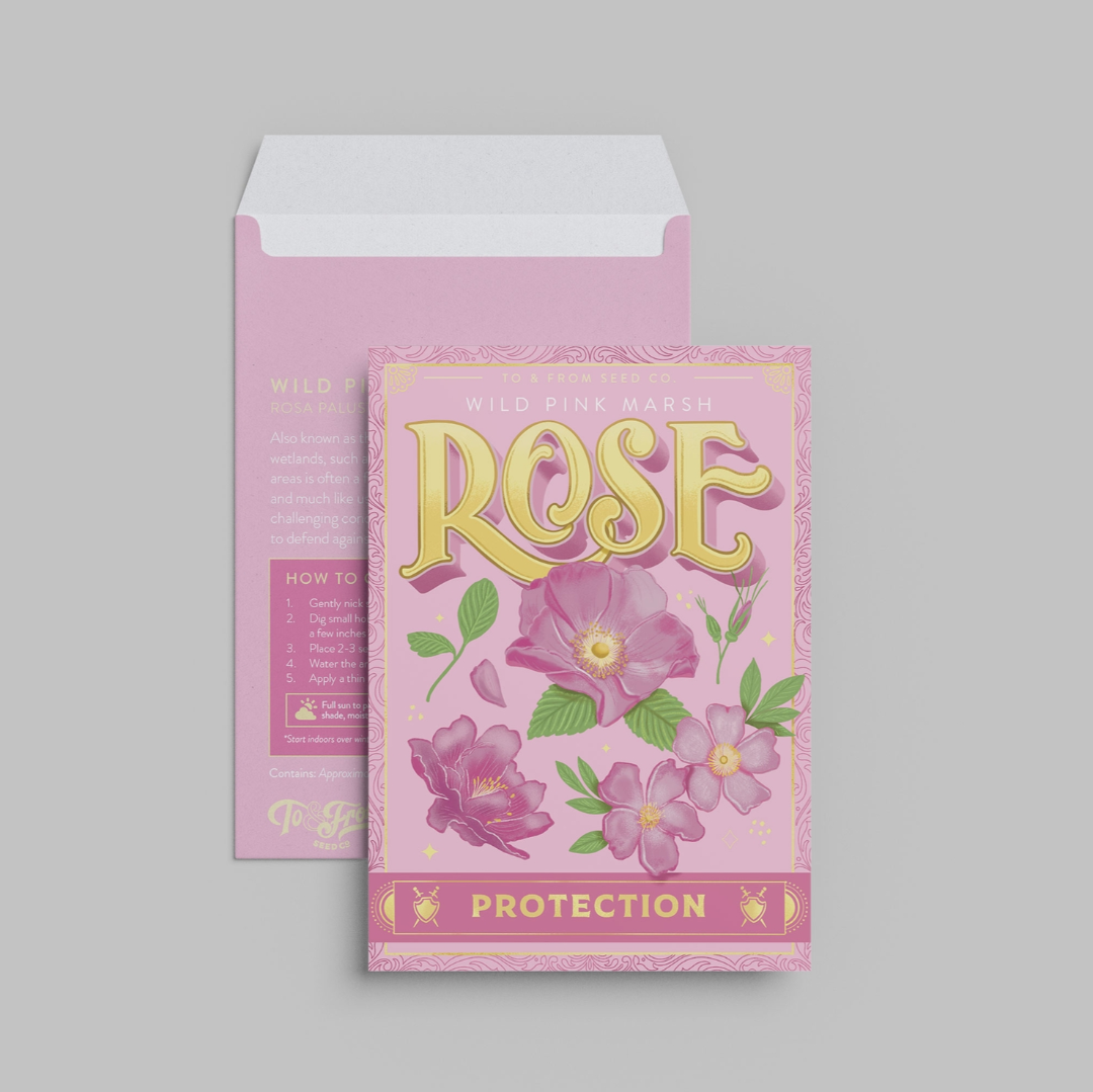 Wild Pink Marsh Rose (Protection) Seed Packet