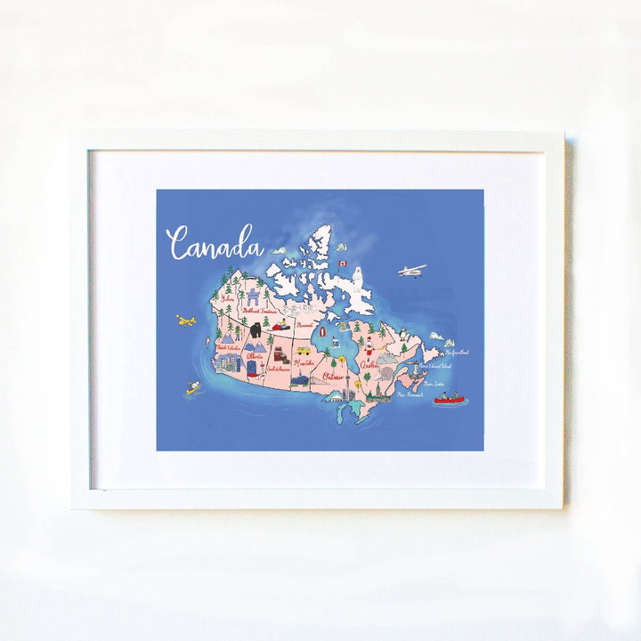 Canada Map Art Print