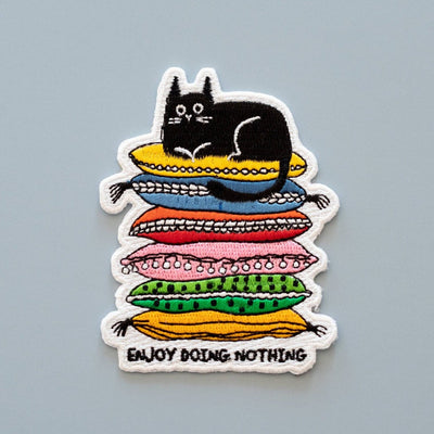 Lazy Cat Embroidered Patch