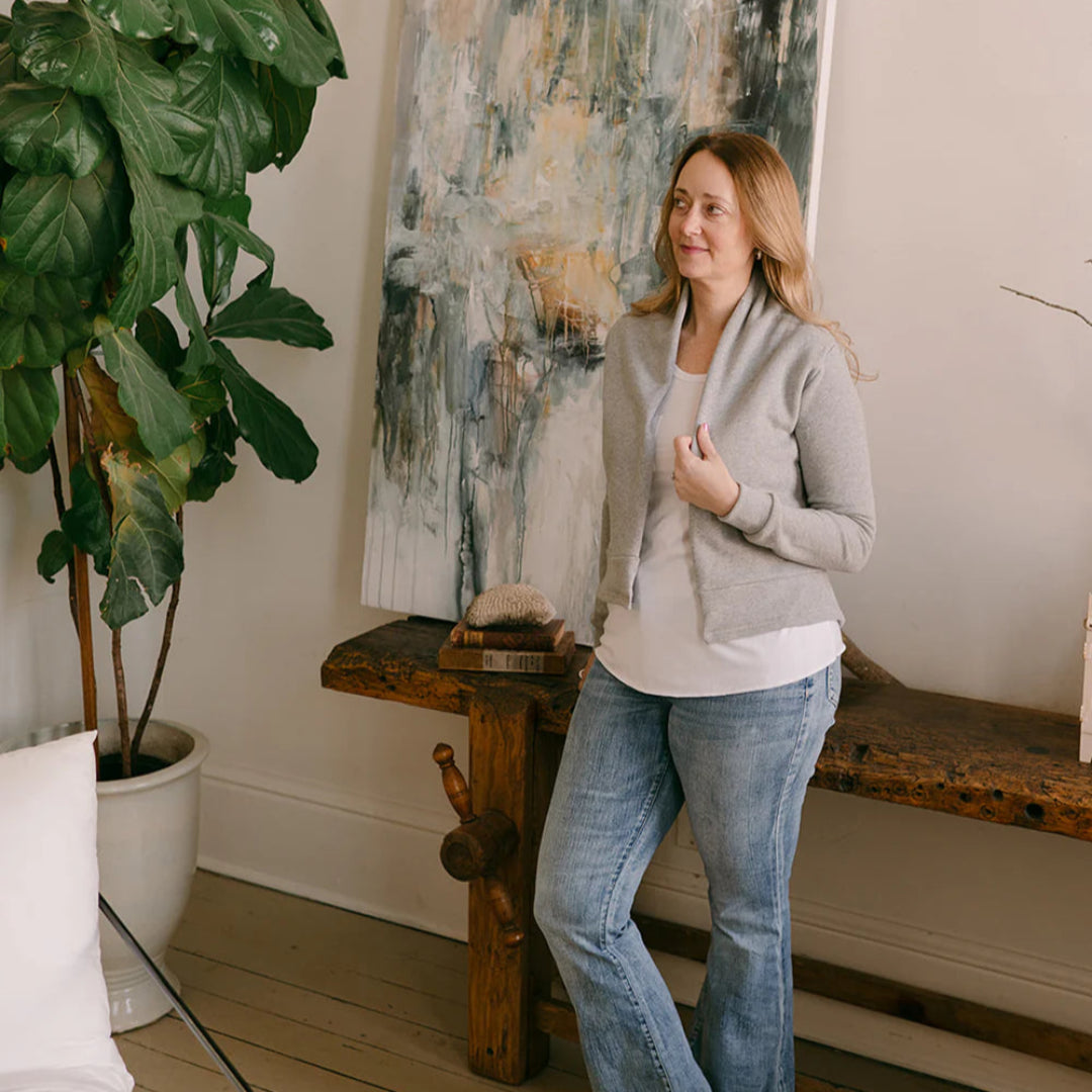 Classic Spruce Cardigan | Heather Grey