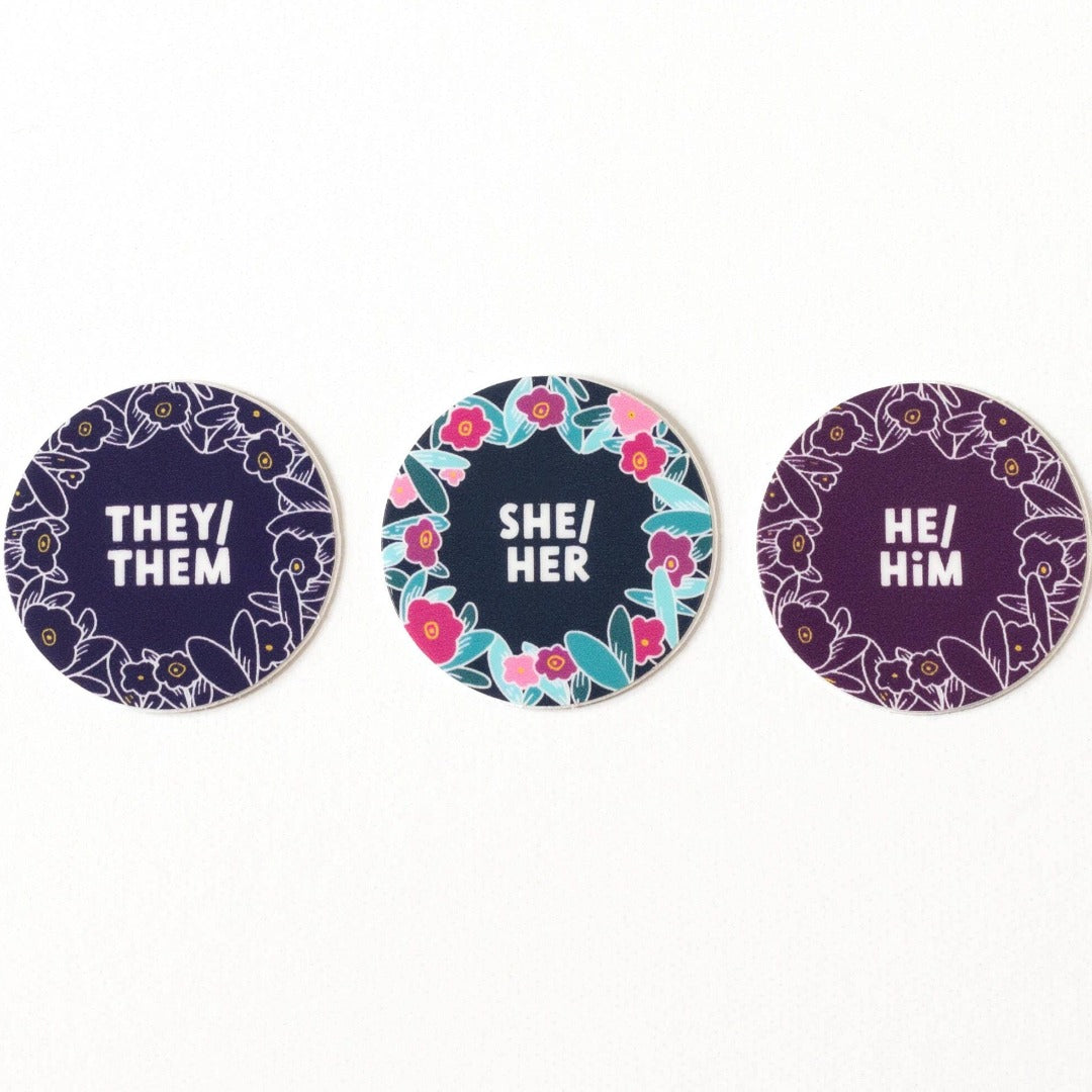 He/Him Pronouns Vinyl Sticker