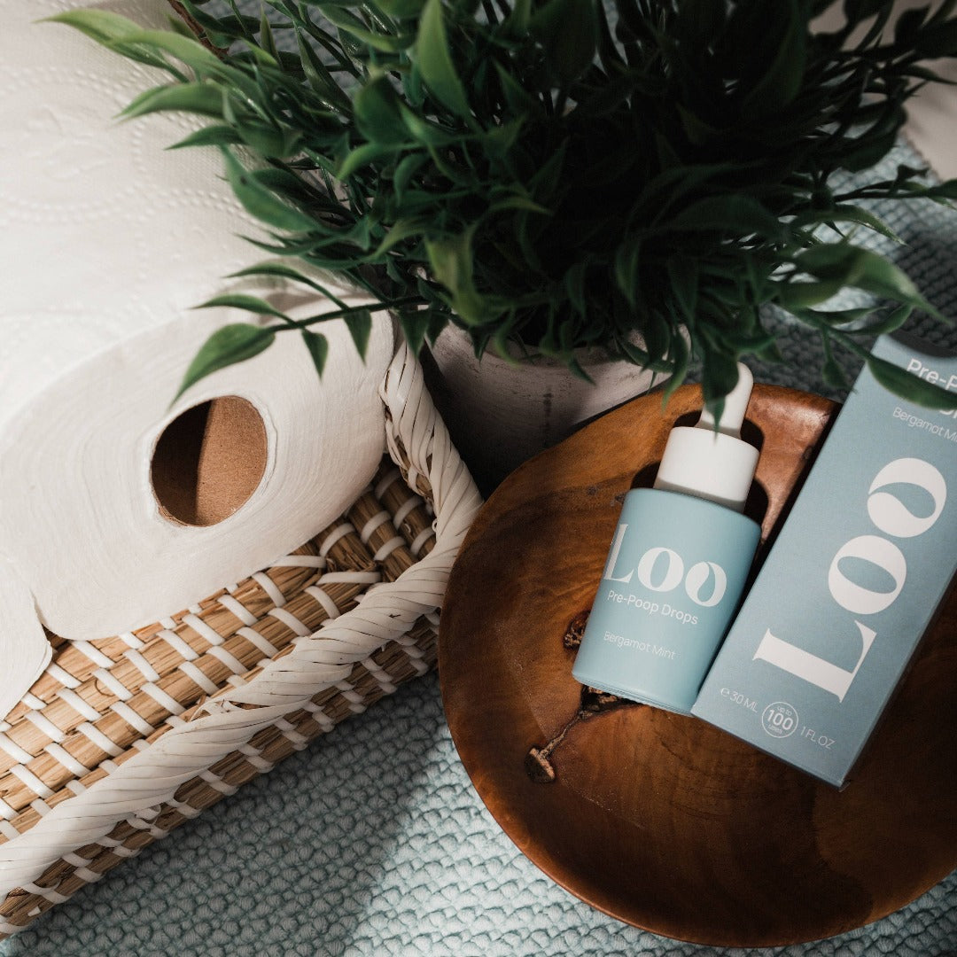 Bergamot Fresh Pre-Poop Toilet Drops, a toilet air freshener in a convenient dropper bottle.