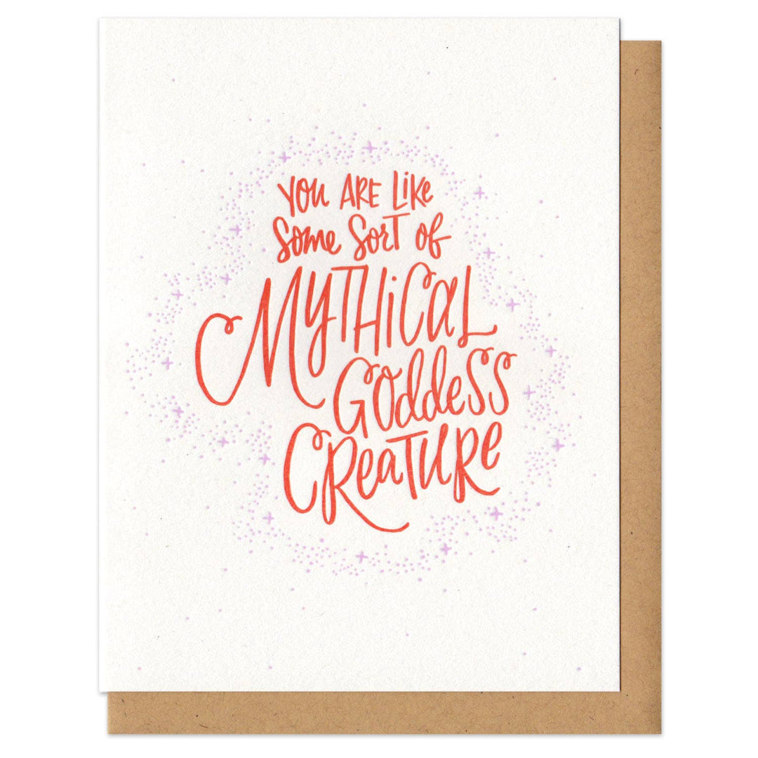 Greeting card with red text on a white background