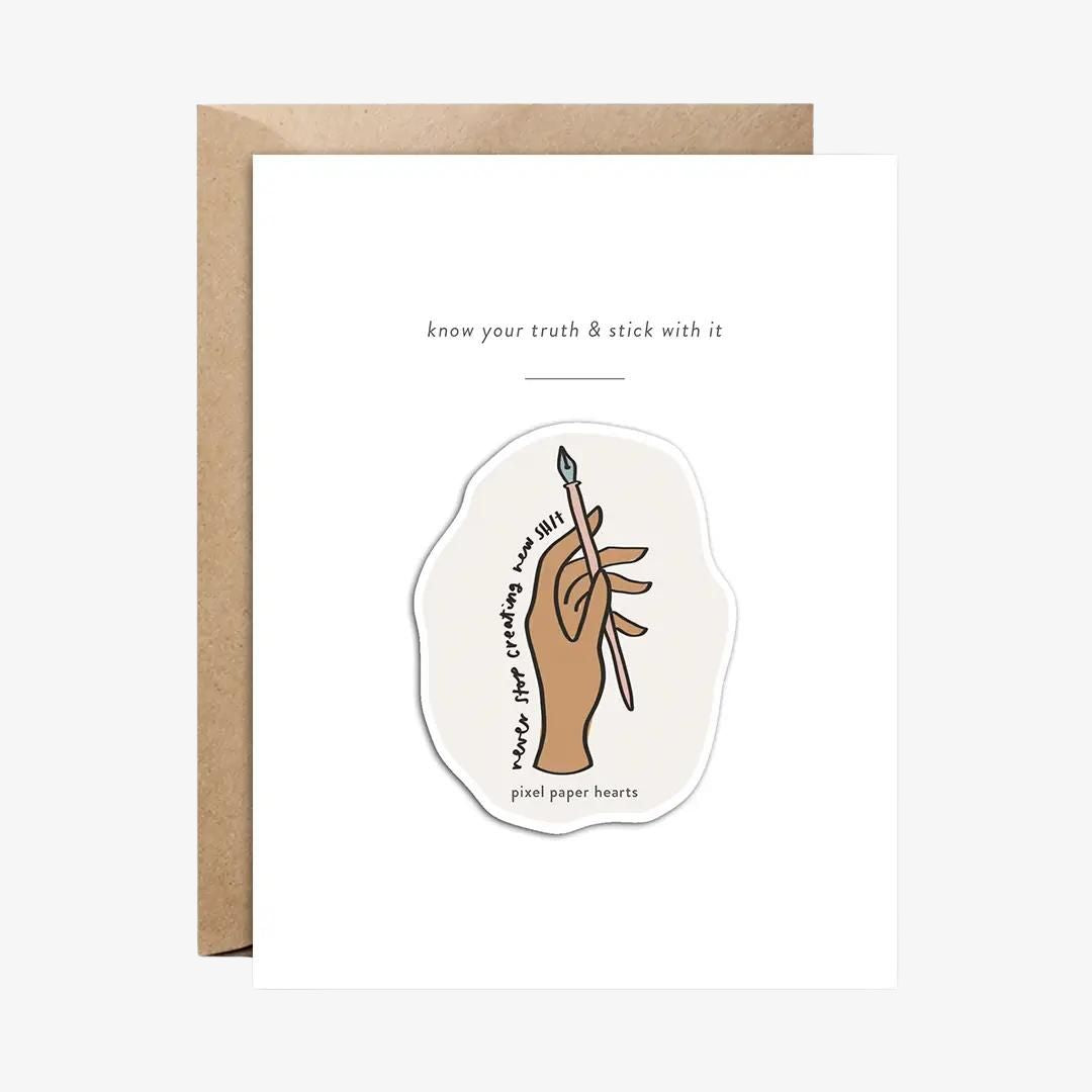 New Shit Sticker Card