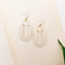White Corn U-Shaped Brass Ring Earrings