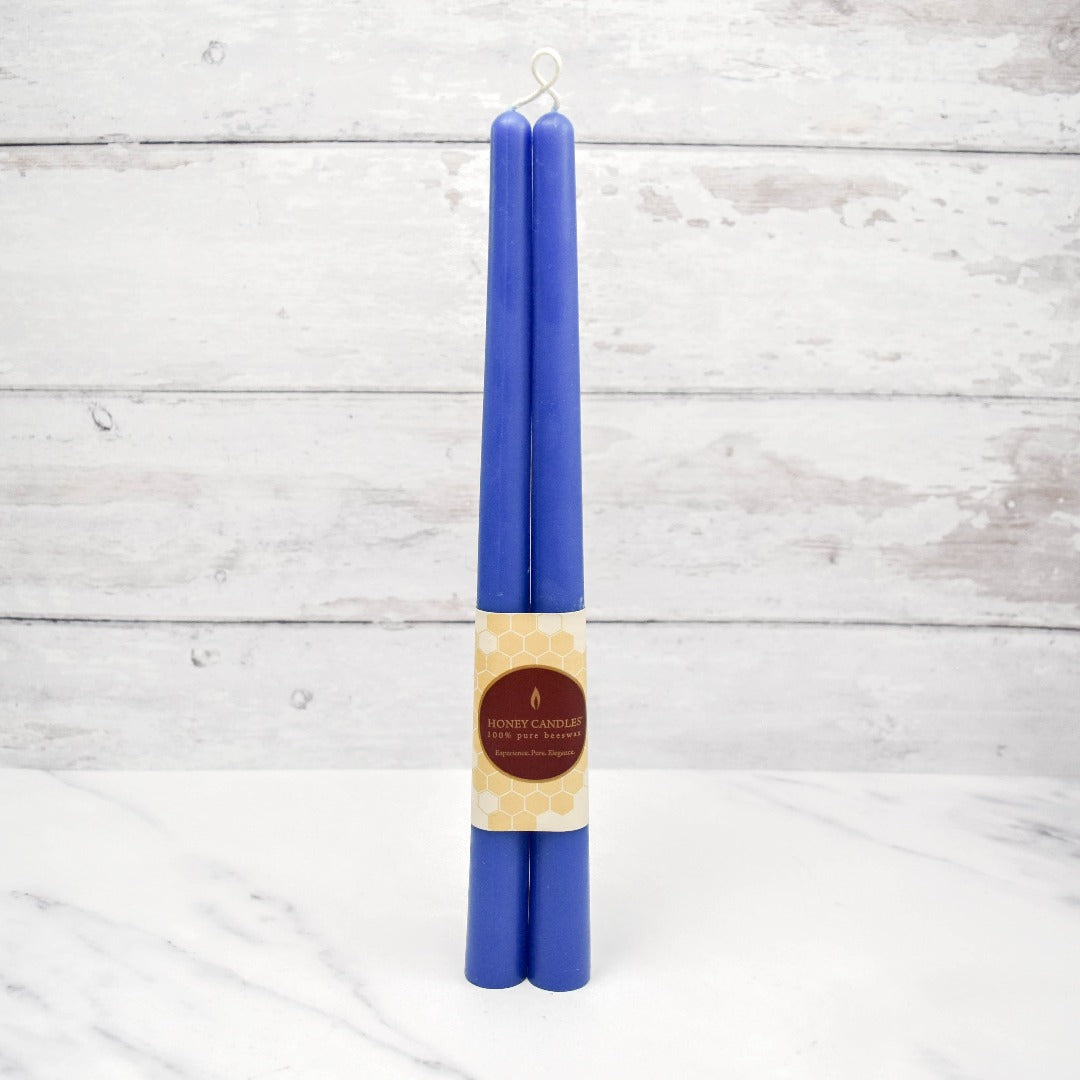 Blue Beeswax 12" Tapers (2-pack)