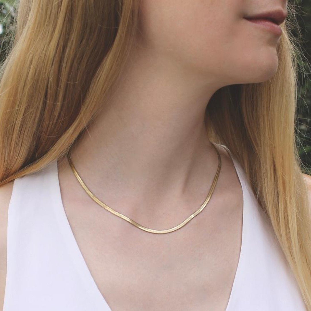 Herringbone Snake Chain Necklace